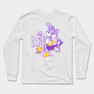 three rabbit in easter day Long Sleeve T-Shirt